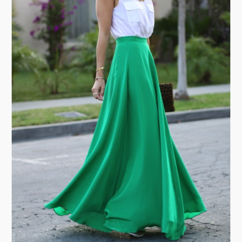 Naven Green Maxi Skirt